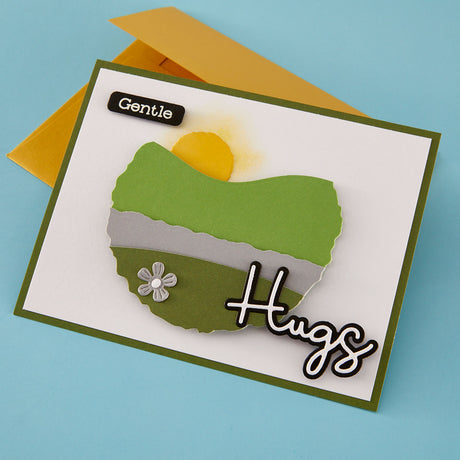 Spellbinders Love and Hugs Sentiments Clear Stamp & Die Set by Lisa Horton