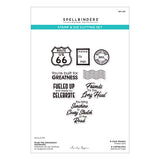Spellbinders Road Trip Adventures Sentiments Stamp & Die Set by Mindy Eggen