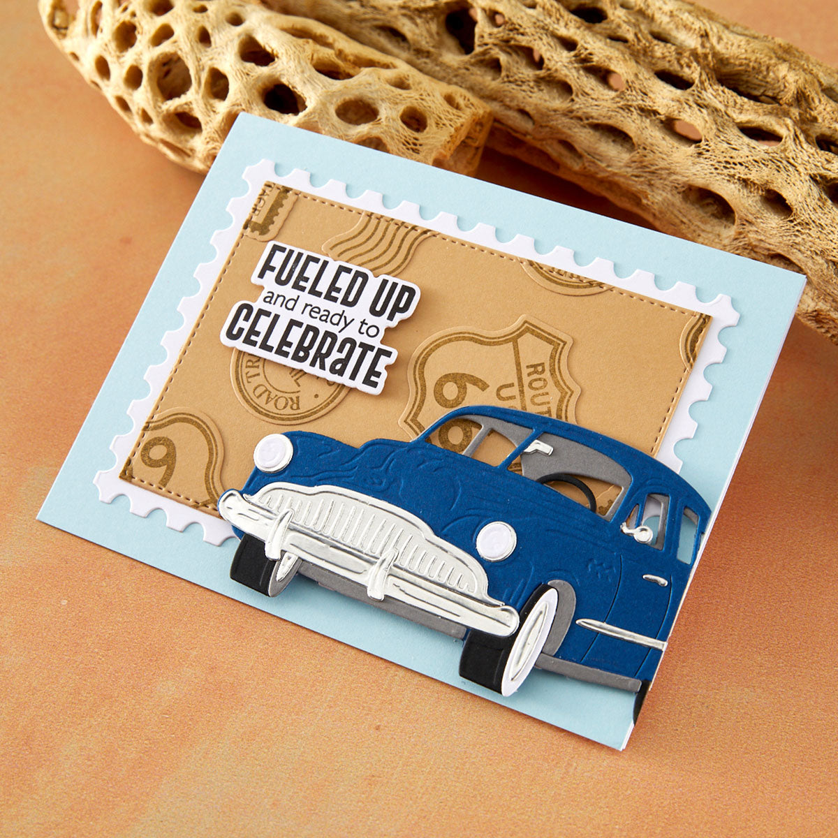 Spellbinders Road Trip Adventures Sentiments Stamp & Die Set by Mindy Eggen