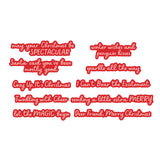 Spellbinders Spectacular Holiday Sentiments Stamp & Die Set - SDS-231