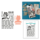 Spellbinders ING Words Stamp & Die Set by Esther Glas - SDS-232