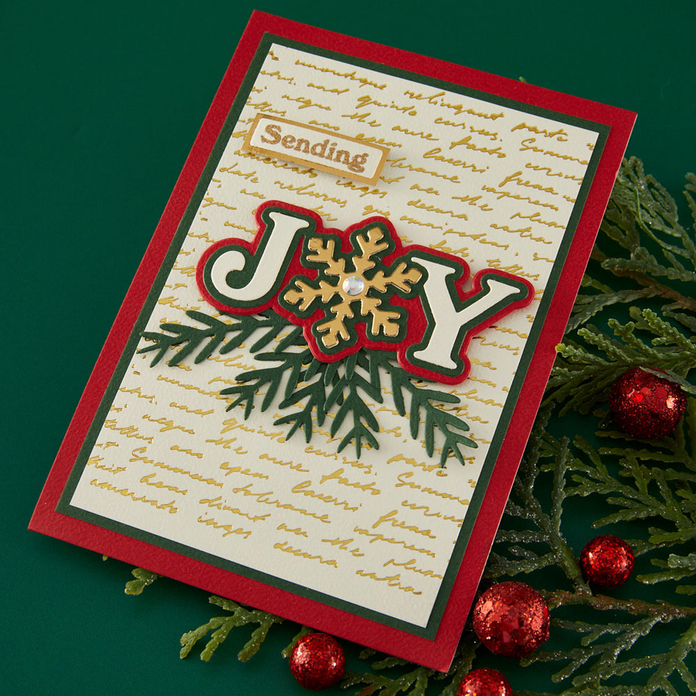 Spellbinders Snowflake Joy Stamp & Die Set by Lisa Horton