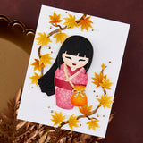 Spellbinders Autumn Kokeshi Dolls Stamp & Die Set by Alex Syberia