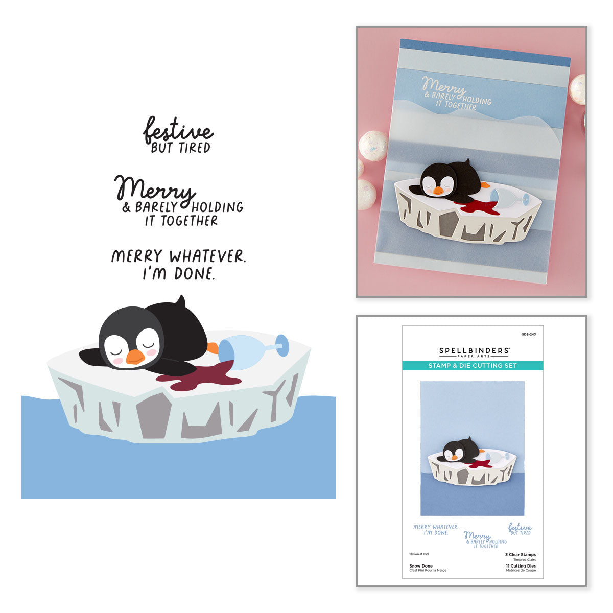Spellbinders Snow Done Stamp & Die Set