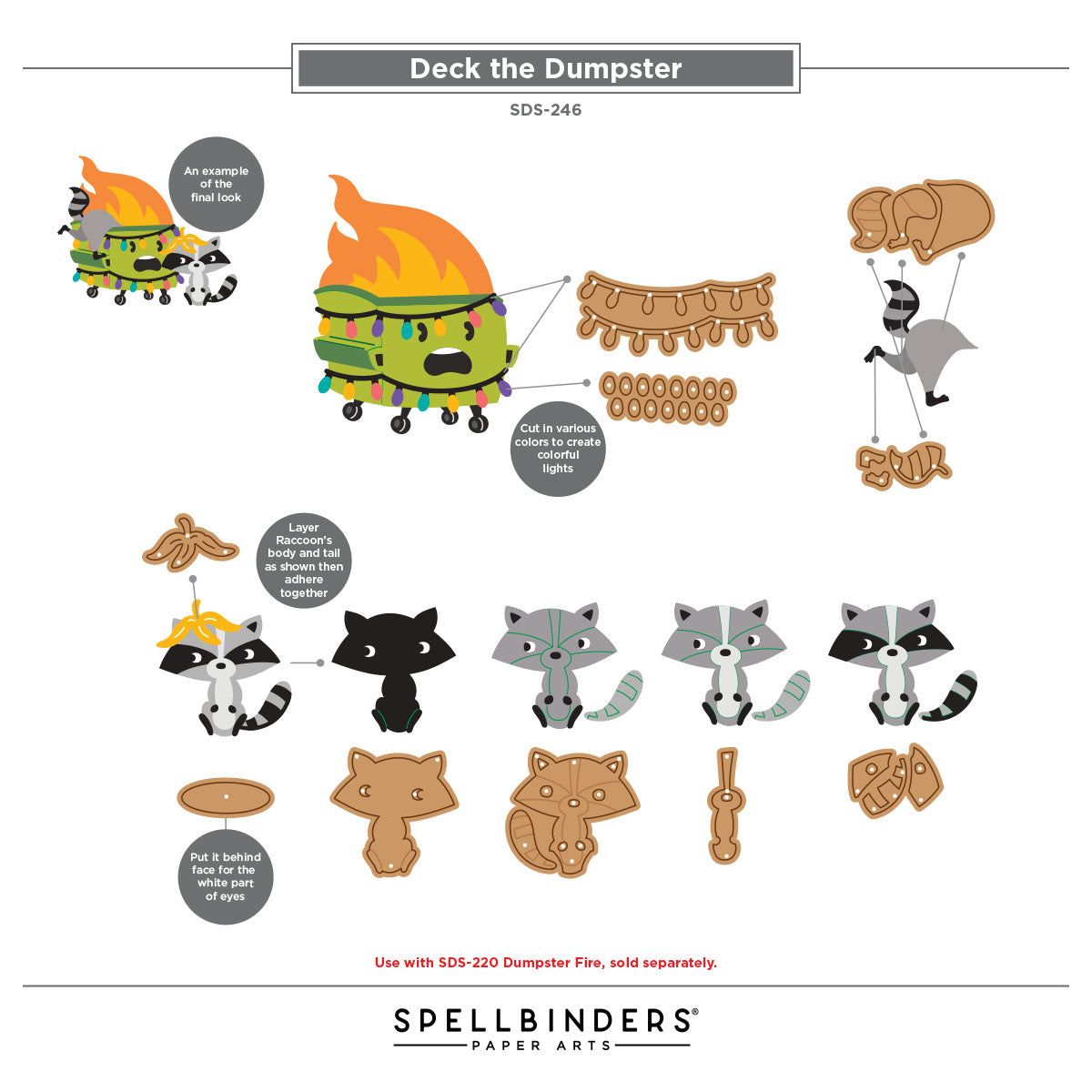 Spellbinders Deck the Dumpster Stamp & Die Set