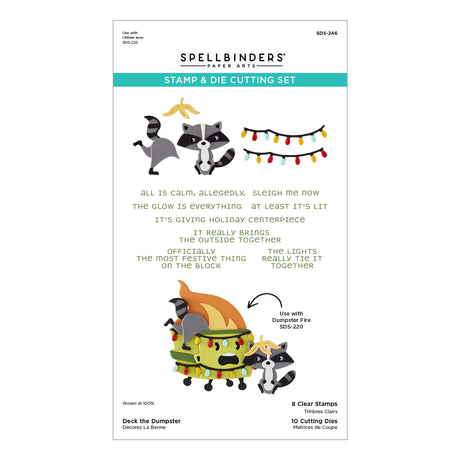 Spellbinders Deck the Dumpster Stamp & Die Set