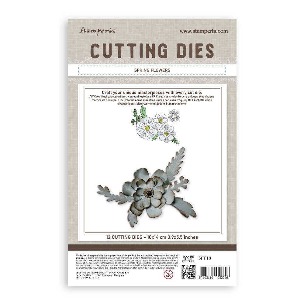 Stamperia All Around A6 Cutting Dies Spring Flowers (SFT19)