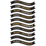 Memory Box ST015 Merry Christmas Foil Banners Black Tabs