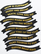 Memory Box ST017 Merry and Bright Foil Banners Black Tabs