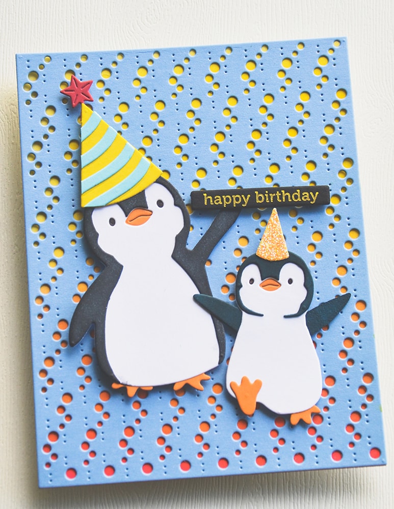 Memory Box ST025 Happy Birthday Foil Greetings Black Tabs