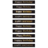 Memory Box ST025 Happy Birthday Foil Greetings Black Tabs