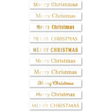 Memory Box ST026 Merry Christmas Foil Greetings White Tabs