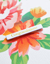 Memory Box ST028 Congratulations Foil Greetings White Tabs