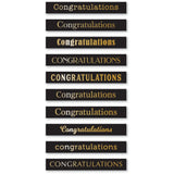 Memory Box ST029 Congratulations Foil Greetings Black Tabs
