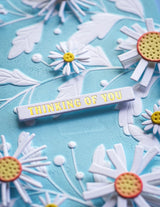 Memory Box ST030 Thinking of You Foil Greetings White Tabs