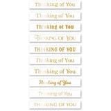 Memory Box ST030 Thinking of You Foil Greetings White Tabs