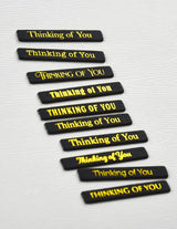 Memory Box ST031 Thinking of You Foil Greetings Black Tabs