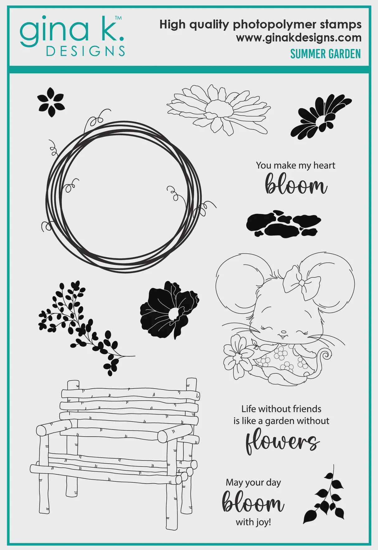 Gina K Designs STAMPS- Summer Garden