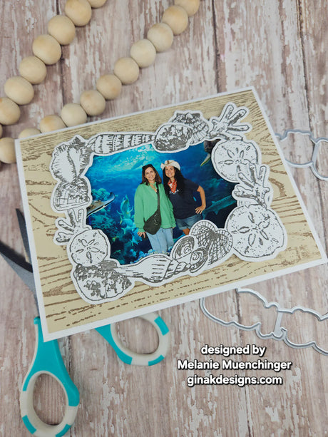 Gina K Design Bundle - Beach Frame (MM153) & Die Bundle