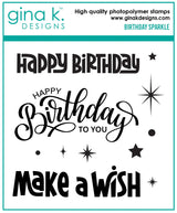 Gina K Designs Bundle- Birthday Sparkle stamp and dies