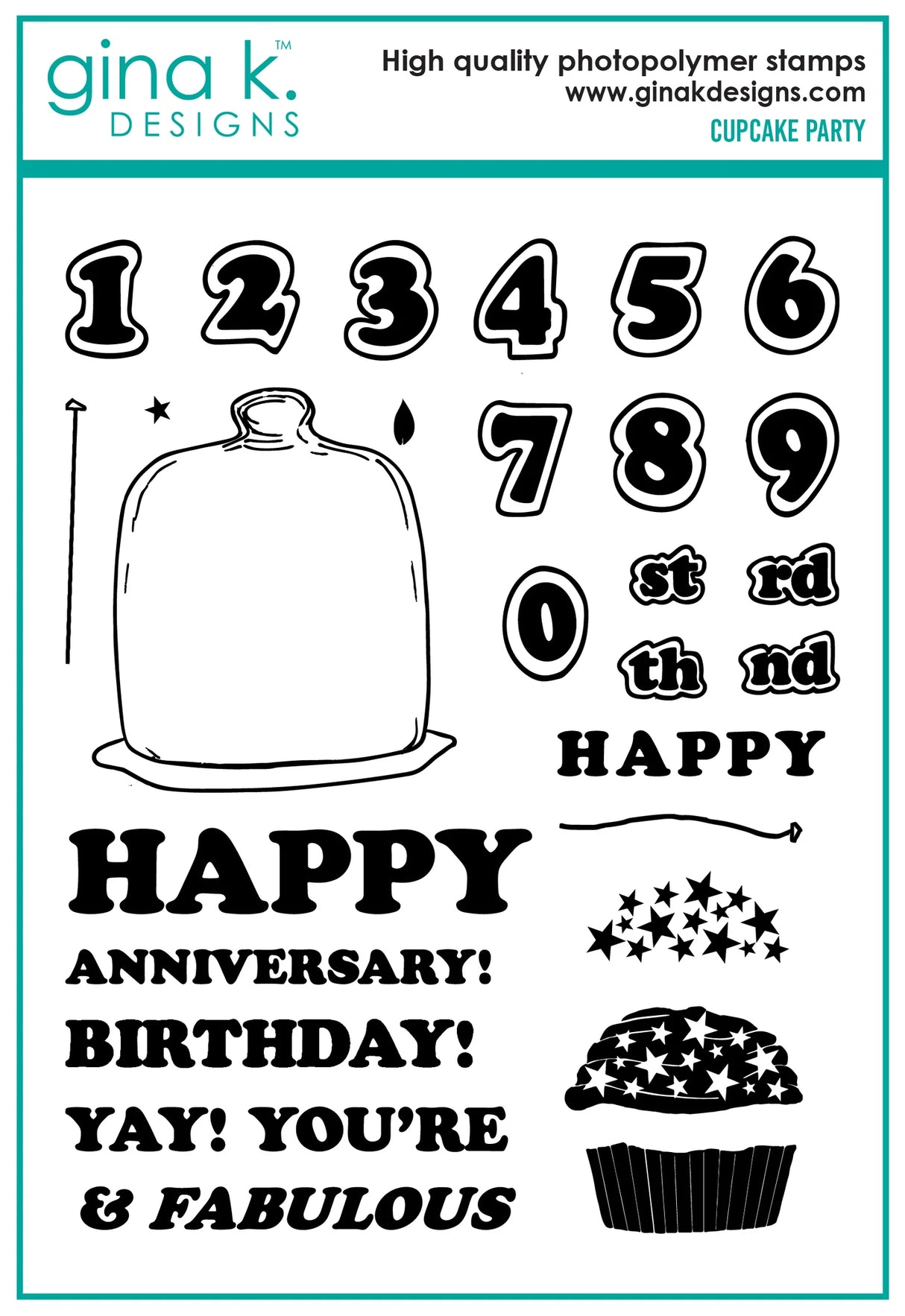 Gina K Designs STAMPS- Cupcake Party