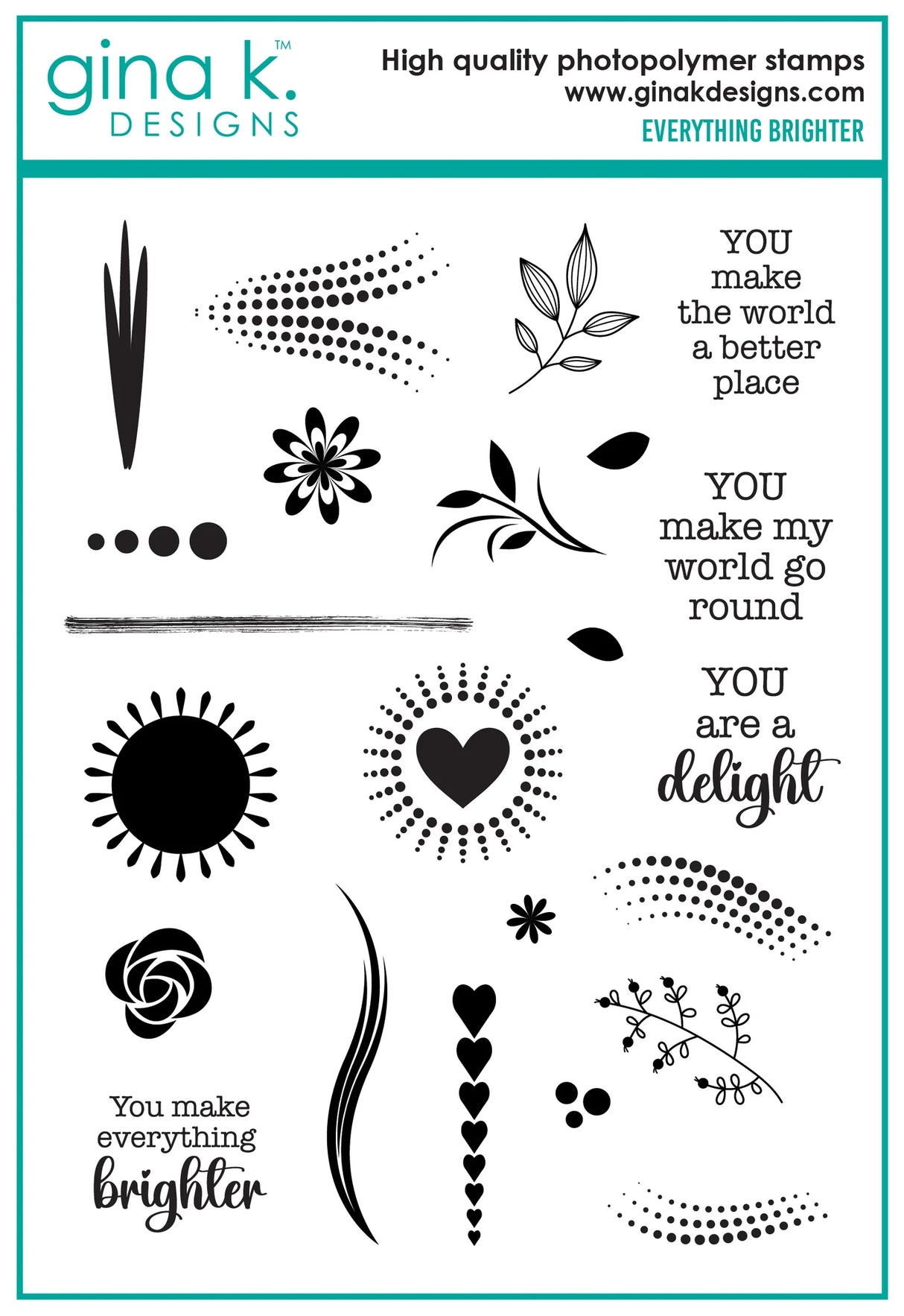 Gina K Designs STAMPS- Everything Brighter