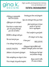 Gina K Designs STAMPS- Faithful Encouragement