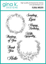 Gina K Designs Bundle - Floral Wreath Stamp & Die