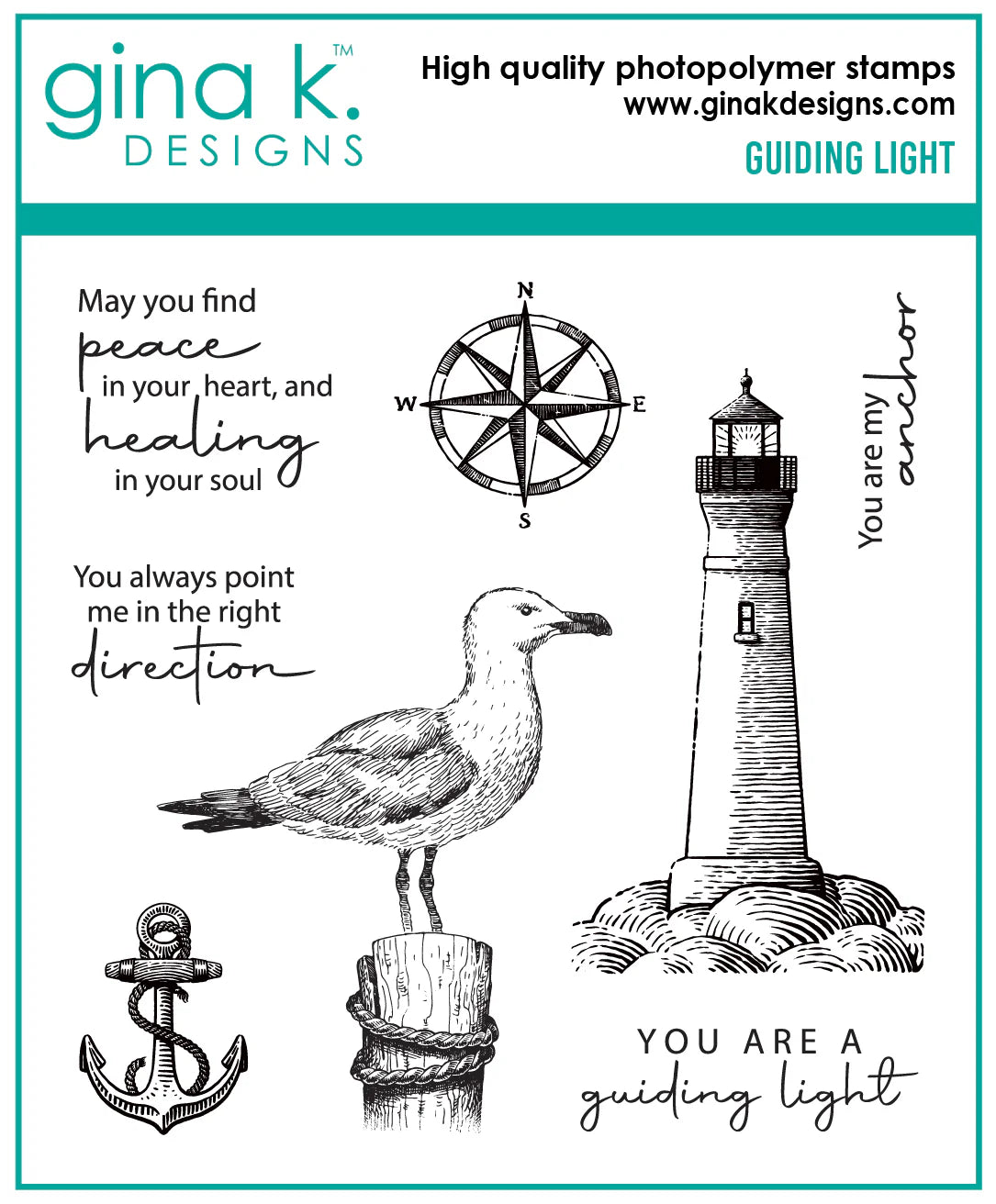 Gina K Designs STAMPS- Guiding Light