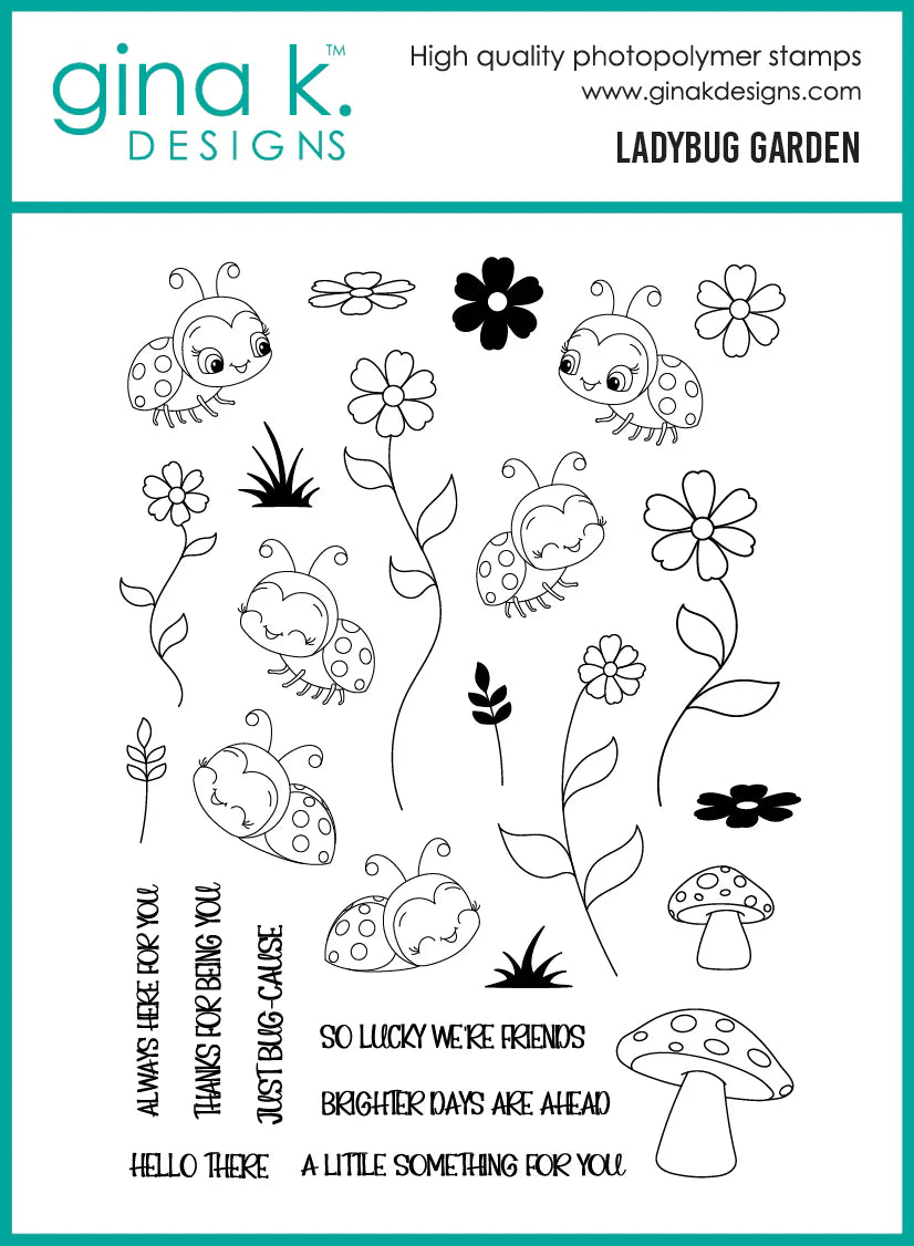 Gina K Design Bundle - Ladybug Garden (DG22) & Die Bundle
