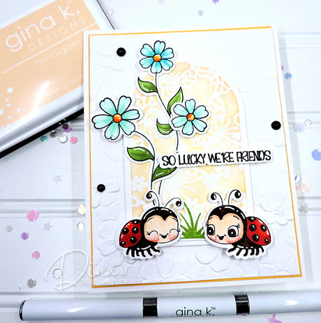 Gina K Design Bundle - Ladybug Garden (DG22) & Die Bundle