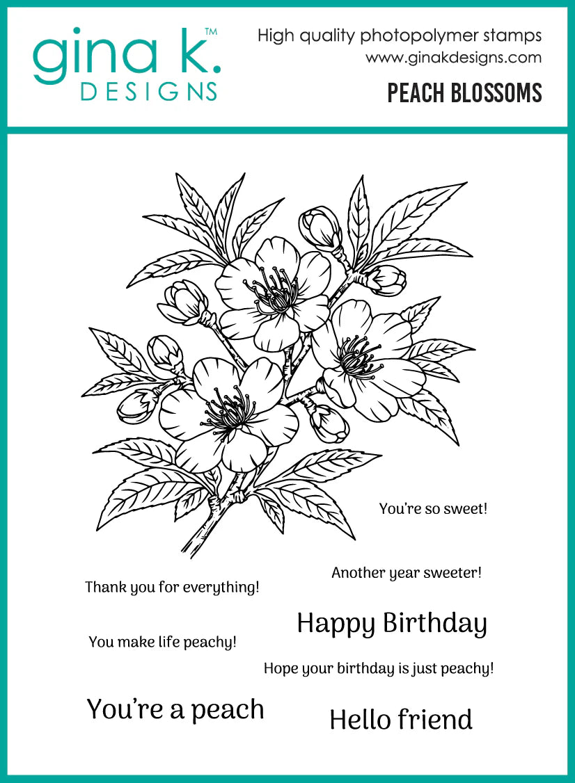 Gina K Design Bundle - Peach Blossoms (AS56) & Die Bundle