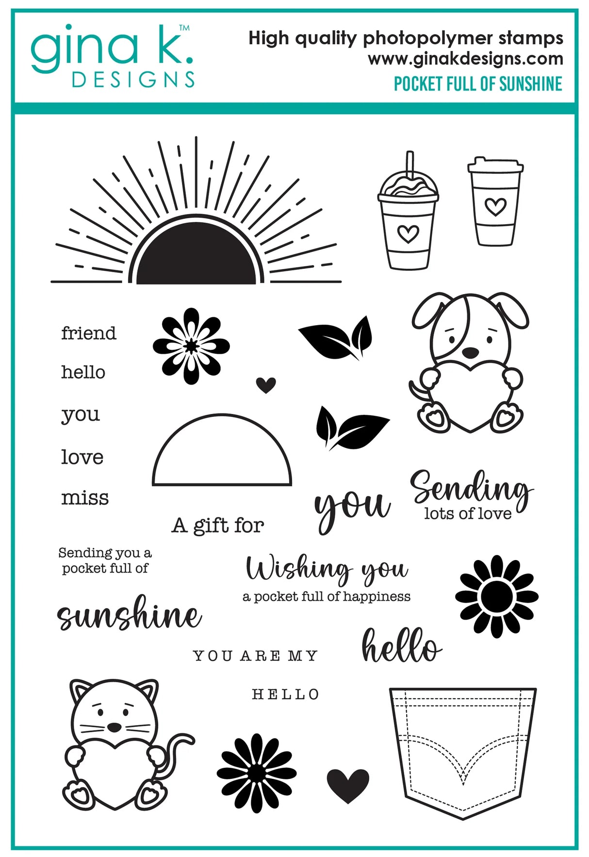 Gina K Designs STAMPS- Pocket Full of Sunshine