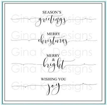 Gina K Designs STAMPS- Scripty Holiday MINI