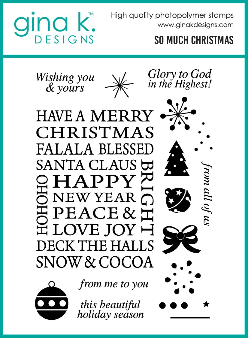 Gina K Designs Bundle - So Much Christmas - DIE0822