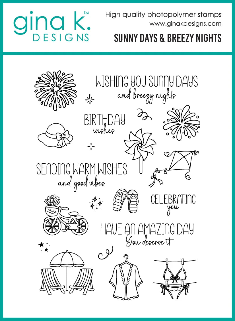 Gina K Designs Bundle - Sunny Days and Breezy Nights Stamp & Die
