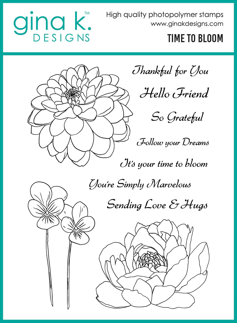 Gina K Design Bundle - Time to Bloom (HS78) & Die Bundle
