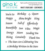 Gina K Designs Bundle – What's Your Sign? – Sentiments
