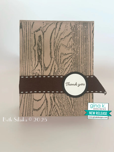 Gina K Designs STAMPS- Wood Panel Background