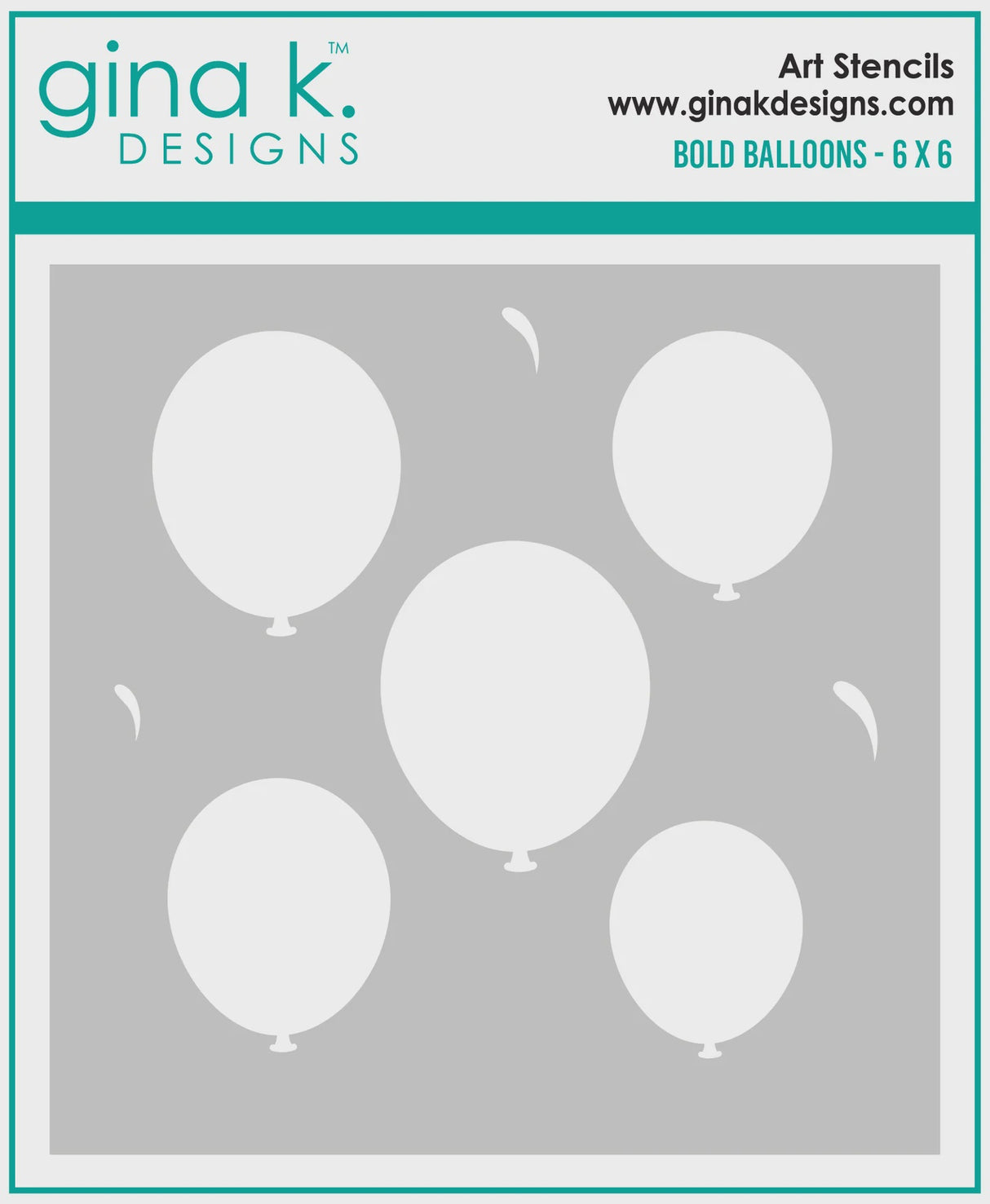 Gina K Designs STENCIL- Bold Balloons