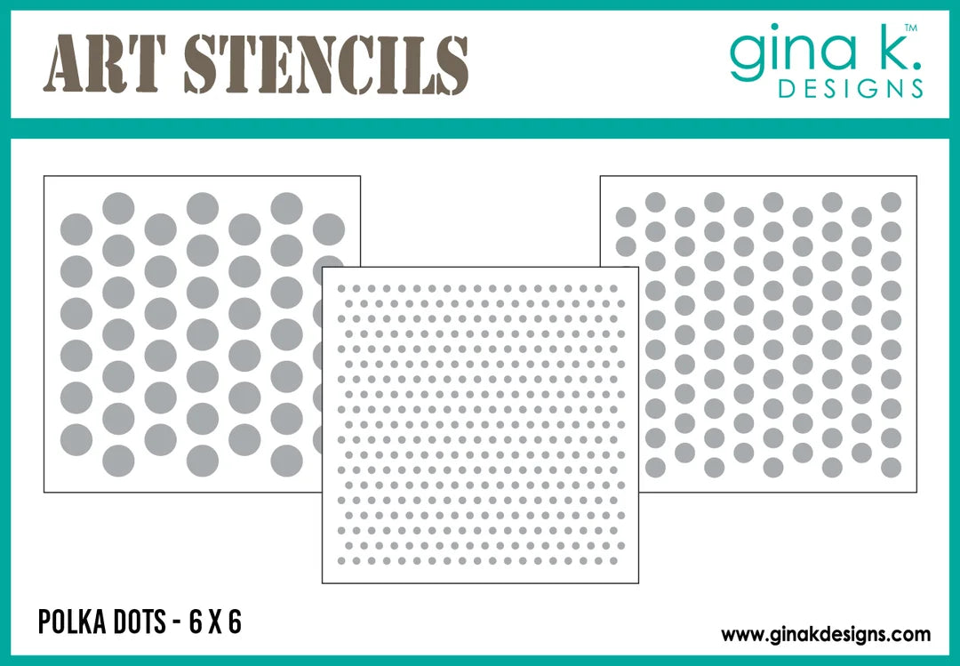 Gina K Designs Stencil – Polka Dots