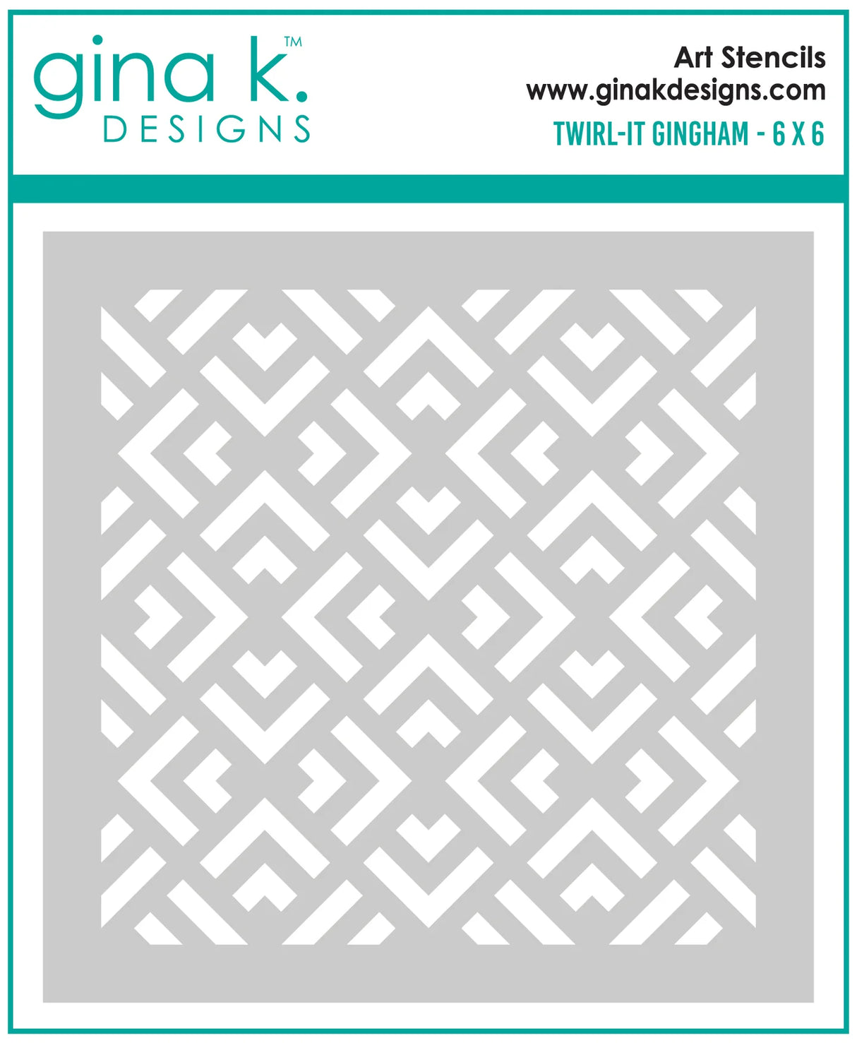 Gina K Designs STENCIL- Twirl it Gingham