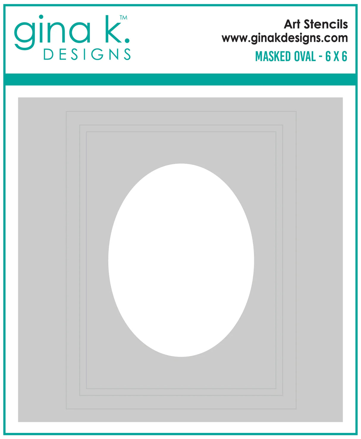 Gina K Designs STENCILS- Masked Oval