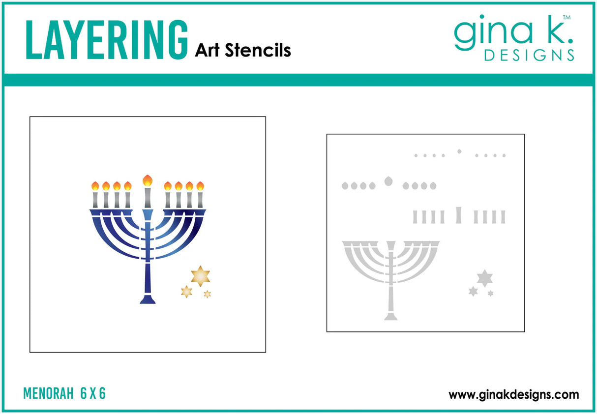 Gina K Designs STENCILS- Menorah