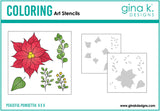Gina K Designs STENCILS- Peaceful Poinsettia