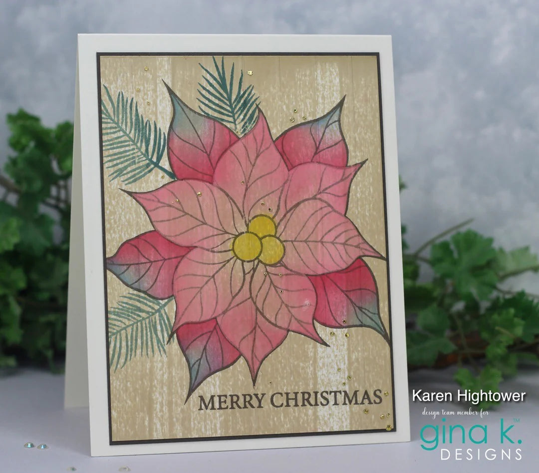 Gina K Designs STENCILS- Peaceful Poinsettia