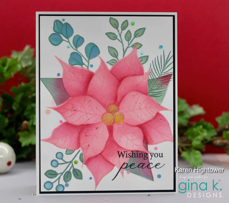 Gina K Designs STENCILS- Peaceful Poinsettia