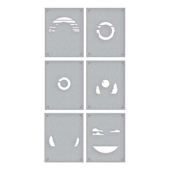 Spellbinders Scenic Drive Stencil from the Classic Road Legends Collection by Mindy Eggen