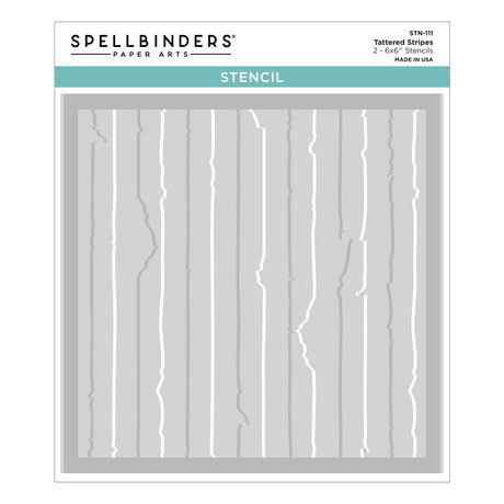 Spellbinders Tattered Stripes Stencils from the Beautifully Imperfect Collection