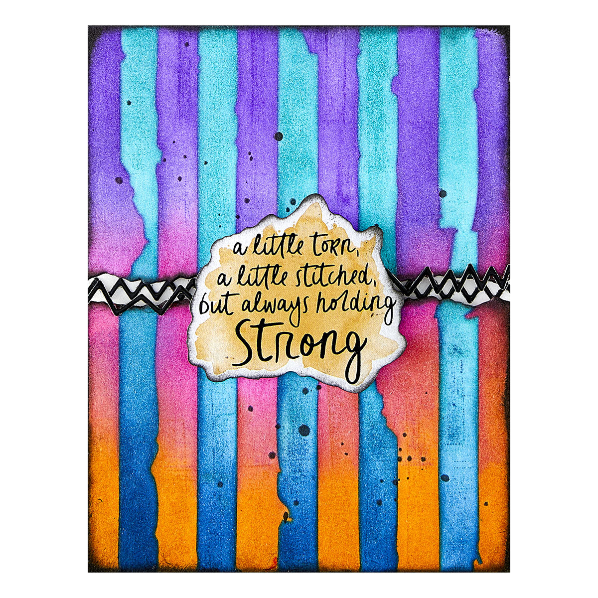 Spellbinders Tattered Stripes Stencils from the Beautifully Imperfect Collection